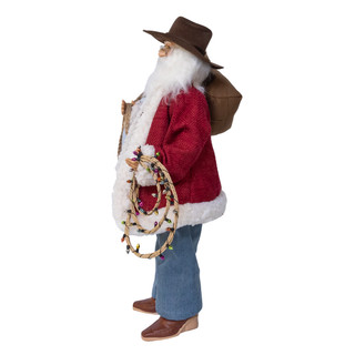 Thumbnail 4: Kurt Adler  18 in. KSA Kringles Western Santa With Bag & Lasso 