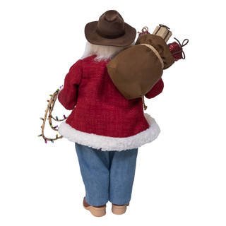 Thumbnail 6: Kurt Adler  18 in. KSA Kringles Western Santa With Bag & Lasso 