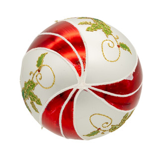 Thumbnail 4: Kurt Adler 6 Pc. Glass Red, White & Green Holly Berry Ball Ornament Box 