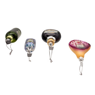 Thumbnail 2: Kurt Adler Noble Gems 4 Pc.  Glass Italian Food Ornament Set 