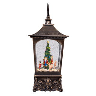 Thumbnail 6: Kurt Adler  Lighted USB Nutcracker With Tree & Swirling Glitter Lantern 