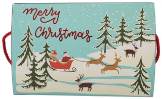 Thumbnail 2: Mosaic  12.5 in Merry Christmas Decoration Gift Box 