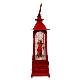 Thumbnail 7: Kurt Adler  LED Cardinals On Tree Branch Spinning Glitter Water Lantern 