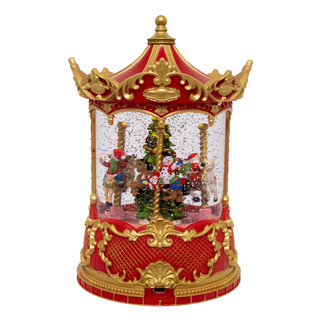 Thumbnail 6: Kurt Adler  8.5 in. Lighted USB Carousel & Swirling Glitter Lantern 