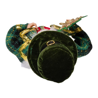 Thumbnail 2: Kurt Adler 18 in. KSA Kringles Irish Santa With Shamrock Staff 