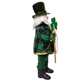 Thumbnail 4: Kurt Adler 18 in. KSA Kringles Irish Santa With Shamrock Staff 