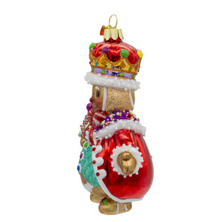 Thumbnail 3: Kurt Adler Bellissimo Glass King Gingerbread Ornament 