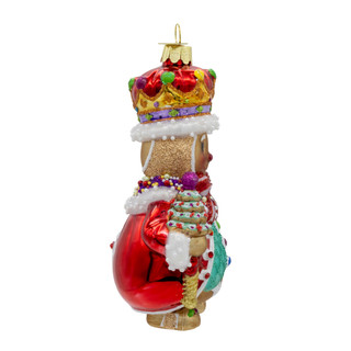 Thumbnail 5: Kurt Adler Bellissimo Glass King Gingerbread Ornament 