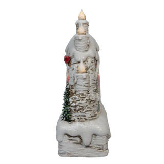 Thumbnail 5: Kurt Adler USB LED Candles Birch Tree With Santa & Tree Water Lantern 