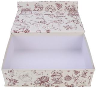 Thumbnail 2: Mosaic  10x14.5x4.5 Merry Christmas Gift Wrap Box  