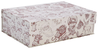 Thumbnail 1: Mosaic  10x14.5x4.5 Merry Christmas Gift Wrap Box  