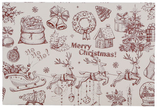 Thumbnail 3: Mosaic  10x14.5x4.5 Merry Christmas Gift Wrap Box  