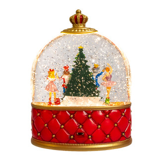 Thumbnail 2: Kurt Adler LED Nutcracker Suite Crown  With Tree Glitter Water Lantern 