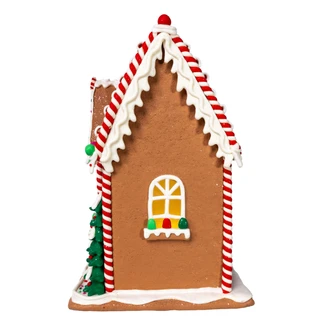 Thumbnail 3: Kurt Adler 14 in. Battery Operated Candy Stripe Gingerbread House 