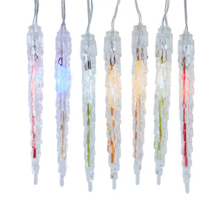 Thumbnail 1: Kurt Adler Kurt Adler 29 Ft. 10L Multicolor LED Icicle Light Set 