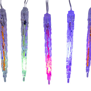 Thumbnail 4: Kurt Adler Kurt Adler 29 Ft. 10L Multicolor LED Icicle Light Set 