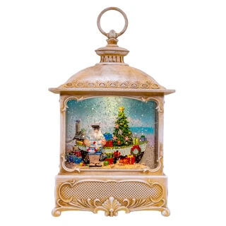 Thumbnail 1: Kurt Adler USB LED Sailor & Boat With Spinning Glitter Water Lantern 