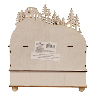 Thumbnail 6: Kurt Adler 9 in. Lighted Musical Snowy Country House Santa Table Piece 