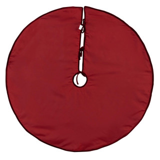 Thumbnail 4: Kurt Adler Kurt Adler 48 in. Quilted Burgundy Velvet Tree Skirt 
