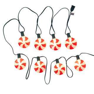 Thumbnail 1: Kurt Adler Kurt Adler UL 8L Round Candy Cane Light Set 