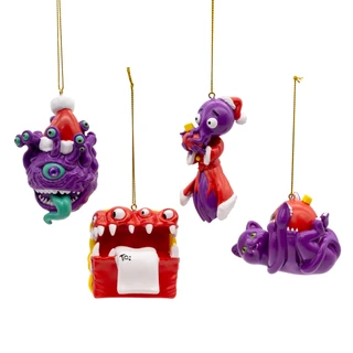 Thumbnail 1: Kurt Adler  Dungeons and Dragons® 4 Pc. Merry Monsters Ornament Set 