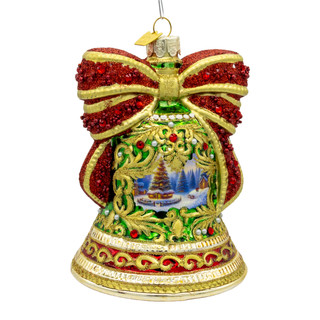 Thumbnail 1: Kurt Adler Kurt Adler Bellissimo Glass Bell With Scenery Ornament 