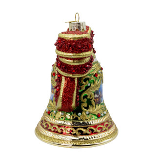 Thumbnail 6: Kurt Adler Kurt Adler Bellissimo Glass Bell With Scenery Ornament 