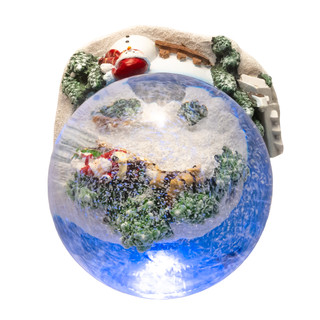 Thumbnail 4: Kurt Adler Kurt Adler 100MM Musical Santa, Snowman & Tree Snow Globe 
