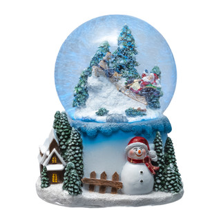 Thumbnail 8: Kurt Adler Kurt Adler 100MM Musical Santa, Snowman & Tree Snow Globe 