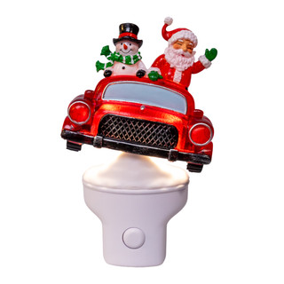 Thumbnail 1: Kurt Adler Kurt Adler Snowman & Santa With Car LED Night Light 