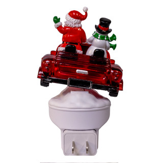 Thumbnail 2: Kurt Adler Kurt Adler Snowman & Santa With Car LED Night Light 
