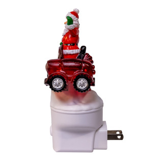 Thumbnail 5: Kurt Adler Kurt Adler Snowman & Santa With Car LED Night Light 
