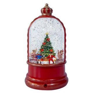 Thumbnail 4: Kurt Adler  9" LED Nutcracker Suite & Christmas Tree Glitter Water Dome 