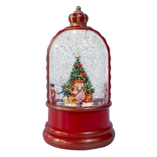 Thumbnail 1: Kurt Adler  9" LED Nutcracker Suite & Christmas Tree Glitter Water Dome 