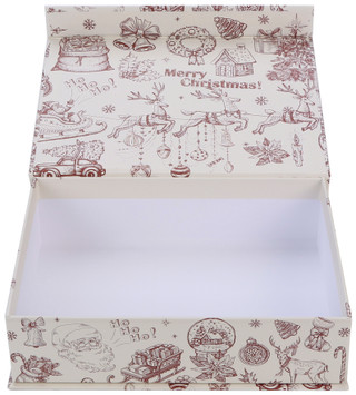 Thumbnail 2: Mosaic  7x10x3 Merry Christmas Gift Wrap Box  