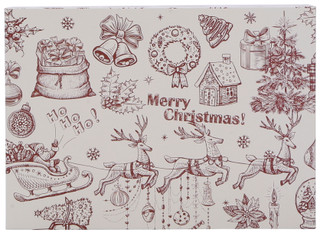 Thumbnail 3: Mosaic  7x10x3 Merry Christmas Gift Wrap Box  
