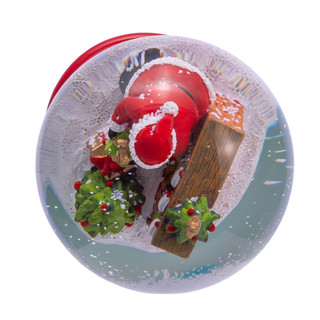Thumbnail 2: Kurt Adler 100MM Wind-Up Musical Santa With Fireplace Water Globe 