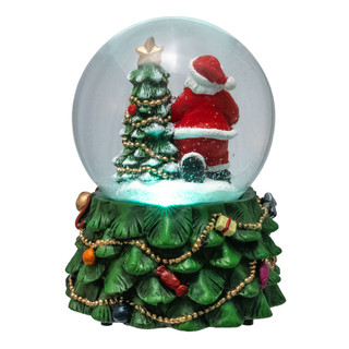 Thumbnail 3: Kurt Adler Kurt Adler 100MM Musical Santa With Tree Water Globe 