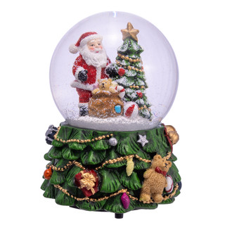 Thumbnail 1: Kurt Adler Kurt Adler 100MM Musical Santa With Tree Water Globe 