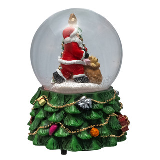 Thumbnail 5: Kurt Adler Kurt Adler 100MM Musical Santa With Tree Water Globe 