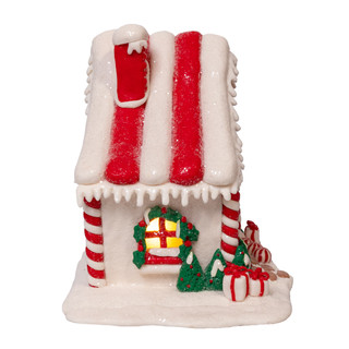 Thumbnail 5: Kurt Adler Kurt Adler 7 in. Battery Operated LED Candy Cane Lane House 