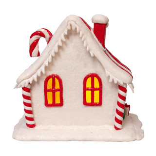 Thumbnail 6: Kurt Adler Kurt Adler 7 in. Battery Operated LED Candy Cane Lane House 