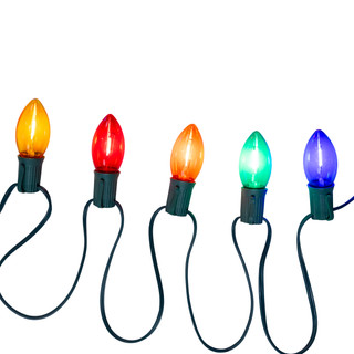 Thumbnail 2: Kurt Adler 10 Ft. 10L Multicolor Translucent Filament LED C9 Light Set 