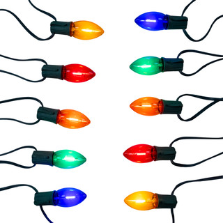 Thumbnail 6: Kurt Adler 10 Ft. 10L Multicolor Translucent Filament LED C9 Light Set 