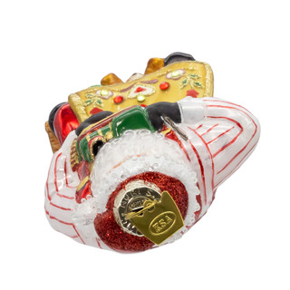 Thumbnail 3: Kurt Adler Bellissimo Glass Workshop Santa Ornament 