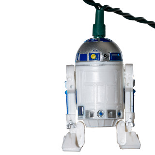 Thumbnail 7: Kurt Adler Kurt Adler UL 10-Light Star Wars Plastic R2D2 Light Set 