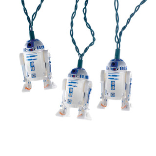Thumbnail 8: Kurt Adler Kurt Adler UL 10-Light Star Wars Plastic R2D2 Light Set 