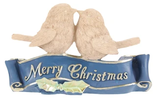 Thumbnail 1: Magical Season 8.75 In Polyresin Merry Christmas Birds Decor  