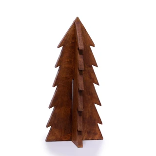 Thumbnail 1: . 2 Pc 16 in Wooden Slide Together Christmas Tree Decor 