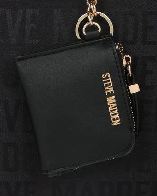 Thumbnail 2: Steve Madden Triple-Compartment Logo Jacquard Tote w/ Zippered Pouch 